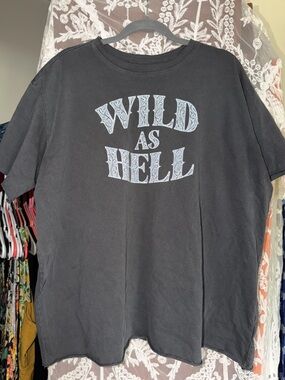 Wild As Hell Graphic Tee - charcoal